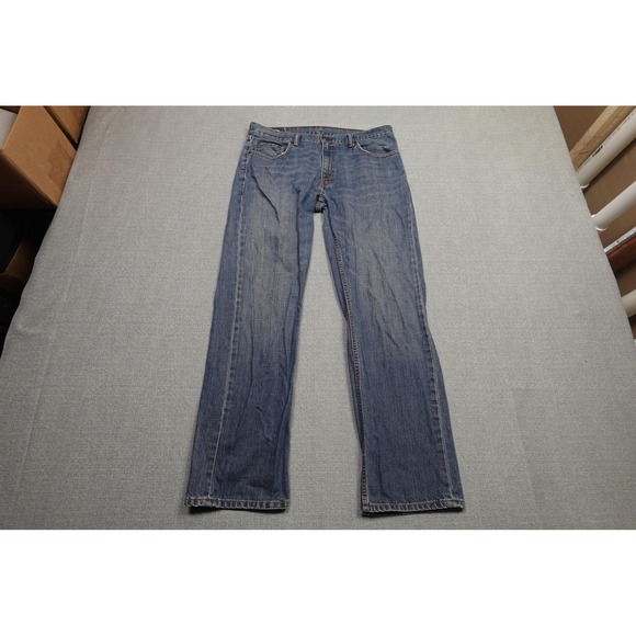 Levi's 559 Relaxed Straight Jeans Mens 36x34 Blue Medium Wash Denim Western - Picture 3 of 12